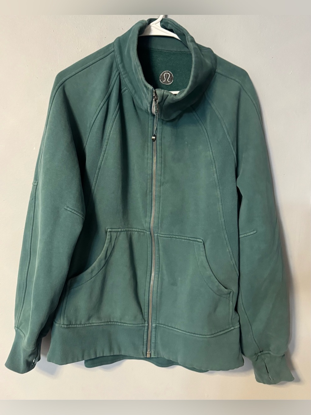 lululemon athletica Women's Forest Green Full-Zip Crew Sweatshirt Size M/L